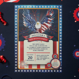 Alla amerikanska 4:e juli - USA:s oberoende dag Inbjudningar
