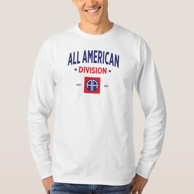 Alla amerikanska - 82:a Airborne Division Long T Shirt (Framsida)
