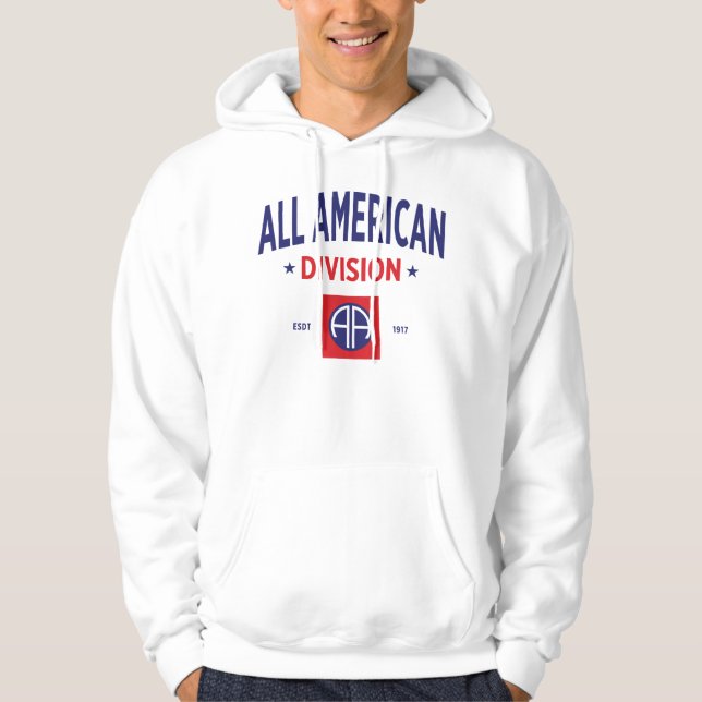 Alla amerikanska - 82:a flygburna divisionen hoodie (Framsida)