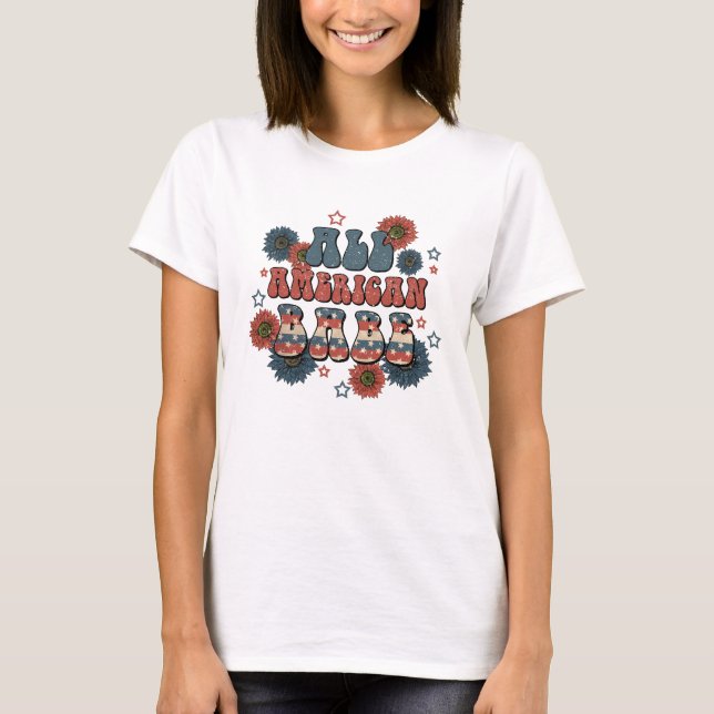 Alla amerikanska Babe T Shirt (Framsida)
