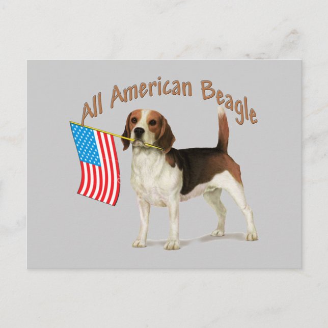 Alla amerikanska Beagle-gåvor Vykort (Framsida)