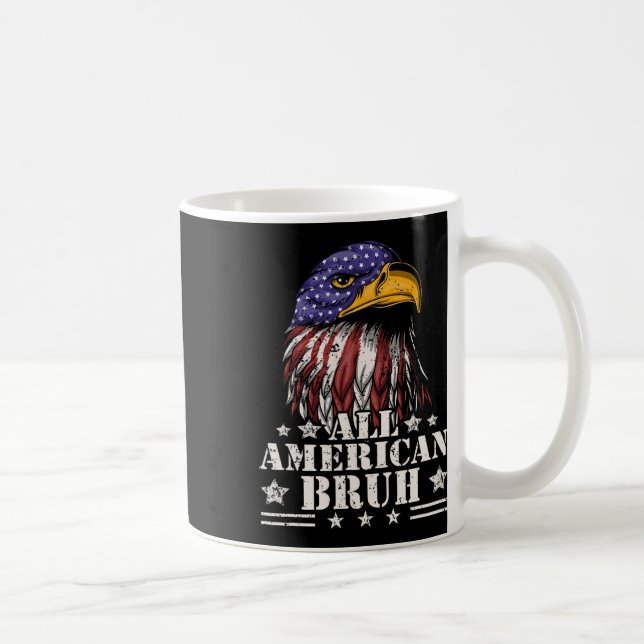 Alla amerikanska bruh 4:e juli Boys Patriotic Tonå Kaffemugg (Höger)