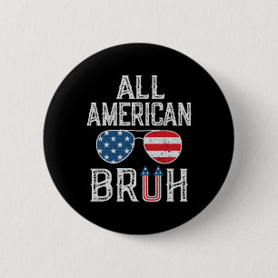 Alla amerikanska bruh 4:e juli Boys Patriotic Tonå Knapp