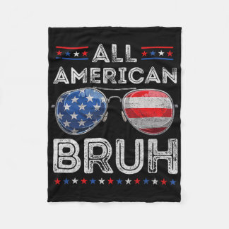 Alla amerikanska bruh 4:e juli boys Patriotic USA  Fleecefilt