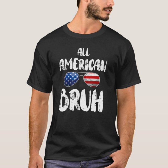 Alla amerikanska bruh 4:e juli-solglasögon t shirt (Framsida)