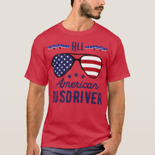 Alla amerikanska busschaufförer 4:e juli-solglasög t shirt