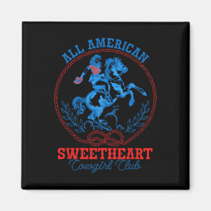 Alla amerikanska Cowgirl-Klubben 4 juli W Magnet