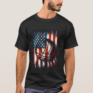 Alla amerikanska dagen-familjen 4:e juli och baske t shirt