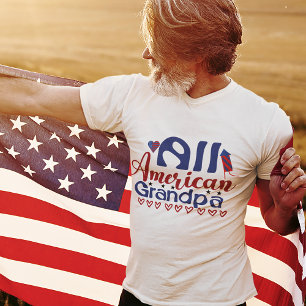 Alla amerikanska farfar 4:e juli-farfar t shirt