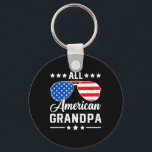 Alla amerikanska farfar 4 juli Patriotic USA Mat Nyckelring<br><div class="desc">Alla amerikanska farfar 4:e juli Patriotic USA Matching</div>