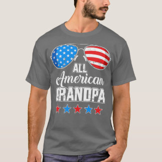 Alla amerikanska farfar USA för matchande 4 juli T Shirt