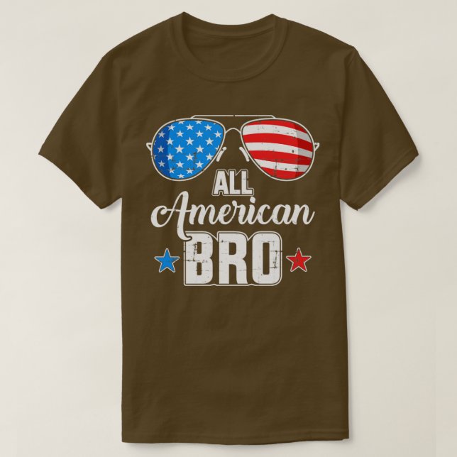 Alla amerikanska flagga för matchande bror 4:e t shirt (Design framsida)