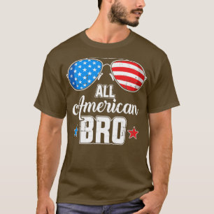 Alla amerikanska flagga för matchande bror 4:e t shirt