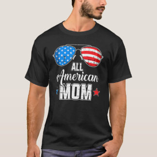 Alla amerikanska Flagga-solglasögon för matchning T Shirt