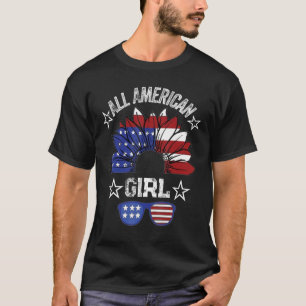 Alla amerikanska flickor 4:e juli Shirt Women Sunf T