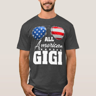 Alla amerikanska Gigi Grandma USA flagga Sunglasse T Shirt