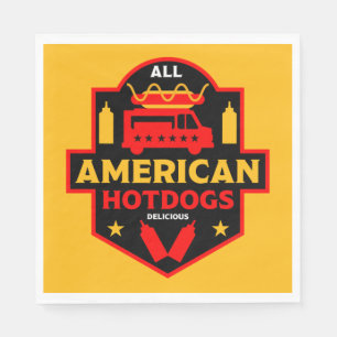 Alla amerikanska hotell Foodies Napkin Pappersservett