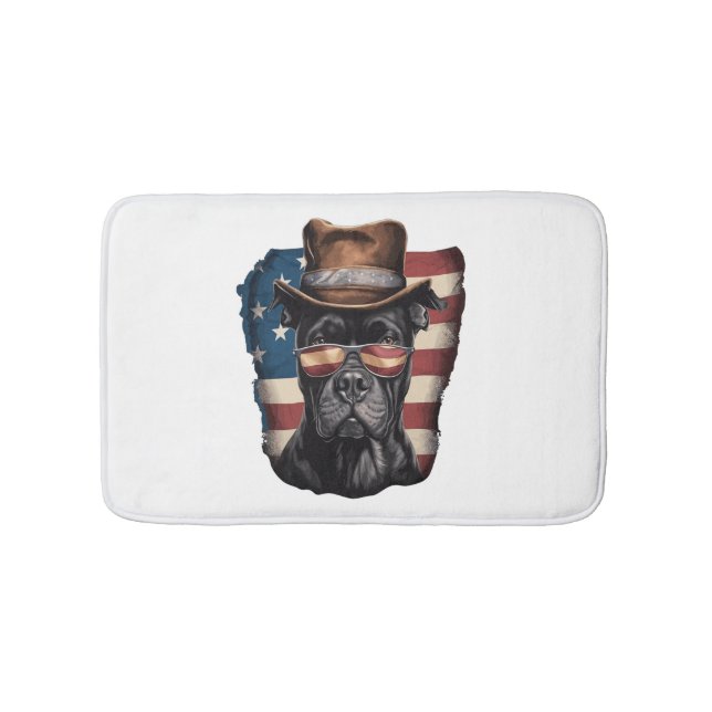 ALLA AMERIKANSKA HUND-älskare-brunnstjur Badrumsmatta (Framsidan)