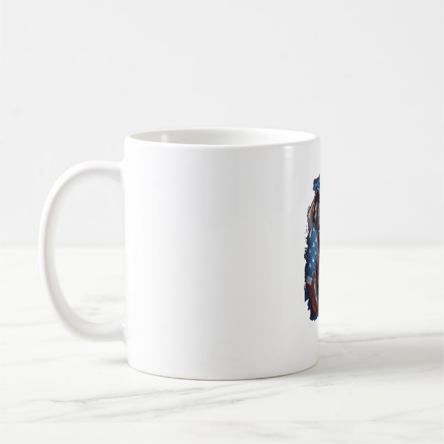 ALLA AMERIKANSKA HUND-älskare pit bull  Kaffemugg (Vänster)