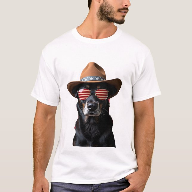 Alla amerikanska hundälskare pitbull (2) t shirt (Framsida)