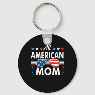 Alla amerikanska Mamma 4:e juli-familjmatchning Nyckelring