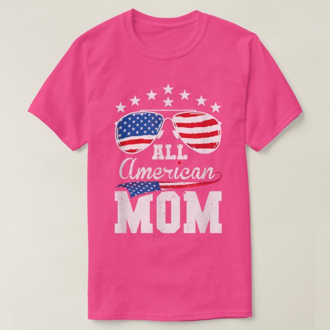 Alla amerikanska Mamma 4:e juli-matchningsfamiljen T Shirt (Design framsida)
