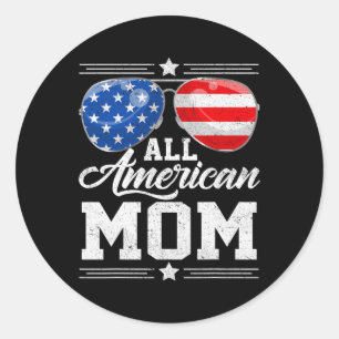 Alla amerikanska Mamma 4:e juli, Mors dag-solar Runt Klistermärke