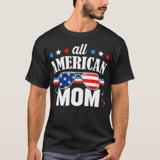 Alla amerikanska Mamma 4:e juli USA Family Matchin T Shirt