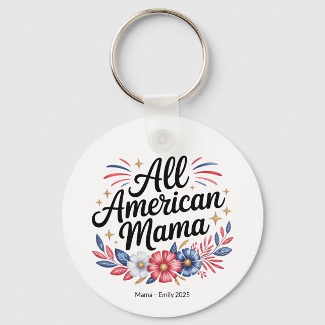 Alla amerikanska Mamma-nyckelkedjor Nyckelring (Framsida)