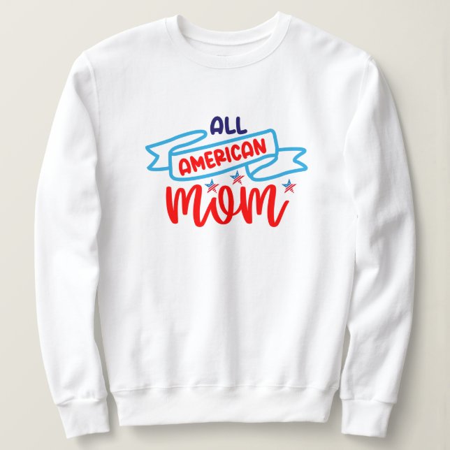 Alla amerikanska Mamma T Shirt (Design framsida)