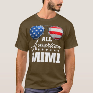 Alla amerikanska Mimi Grandma USA flagga Sunglasse T Shirt