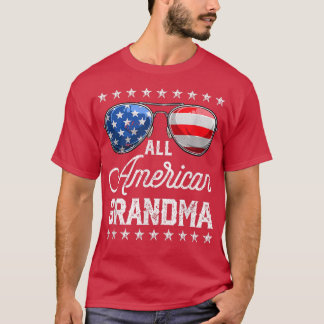 Alla amerikanska mormor 4:e juli-familjen Matching T Shirt