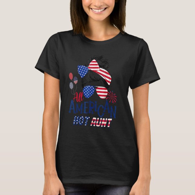 Alla amerikanska Moster-fyrverkerier 4 juli Hett M T Shirt (Framsida)