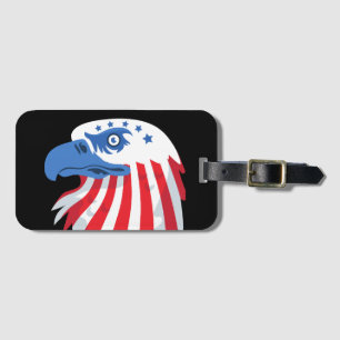 Alla amerikanska öron och Flagga Bagagebricka