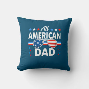Alla amerikanska Pappa 4:e juli-familjmatchning Kudde
