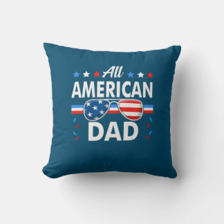 Alla amerikanska Pappa 4:e juli-familjmatchning Kudde