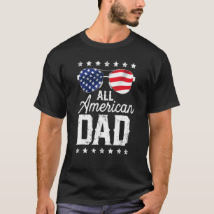 Alla amerikanska Pappa 4:e juli Fars dag Manar pap T Shirt
