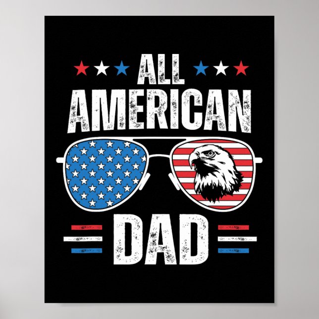 Alla amerikanska Pappa 4:e juli, Fars dag-solar Poster (Framsidan)