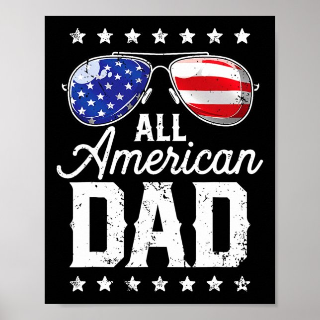 Alla amerikanska Pappa 4:e juli, Fars dag-solar Poster (Framsidan)