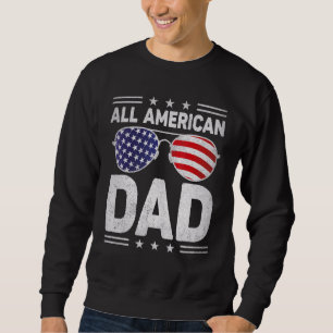 Alla amerikanska Pappa 4:e juli, solglasögon, USA  Lång Ärmad Tröja