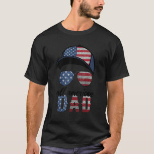 Alla amerikanska Pappa Lycklig Fars dag 4 juli USA T Shirt