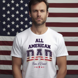Alla amerikanska Pappa Patriotic 4 juli T Shirt