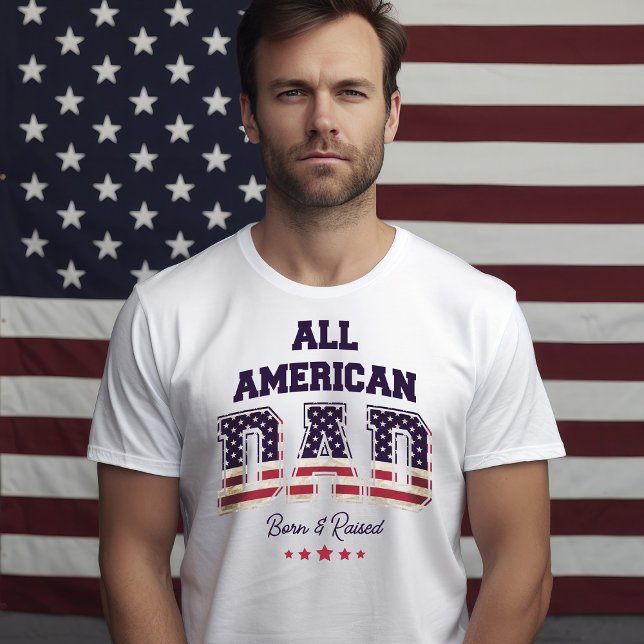 Alla amerikanska Pappa Patriotic 4 juli T Shirt (Skapare uppladdad)