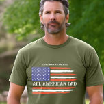 Alla amerikanska Pappa Personlig Fars dag T Shirt<br><div class="desc">Patriotic All American Pappa T Shirt - Visa pappa att han är en sann stjärnspräckt hjälte med den djärva designen "All American Pappa", som har en nöd i Amerika att slå rött, vitt och blått. Den tåliga penselns estetiska ge är en vintage kant, medan möjligheten att anpassa sig med barns...</div>
