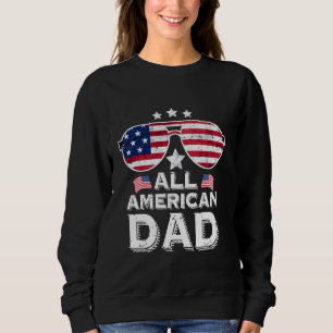 Alla amerikanska Pappa-solglasögon Fars dag-familj T Shirt