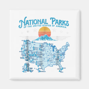 Alla amerikanska Parker Karta Hiking Camping & Roa Magnet
