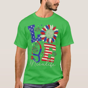 Alla amerikanska sjuksköterskans minnesdag 4 juli t shirt