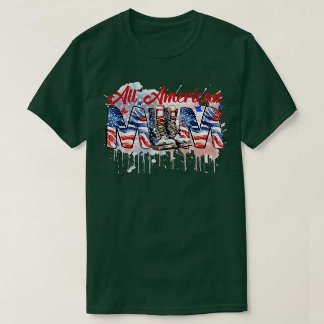 Alla amerikanska solglasögon i MAMMA USA för match T Shirt (Design framsida)
