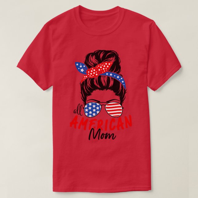 Alla amerikanska solglasögon i MAMMA USA för match T Shirt (Design framsida)