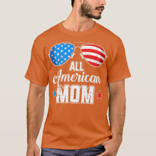 Alla amerikanska solglasögon i mamma USA för match T Shirt